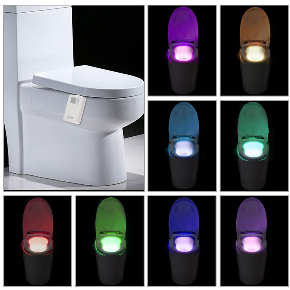 Tomshine 16 Colors LED Dimmable Flexible Toilet Seat Night Lamp Motion