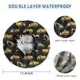 thumbnail image 3 of Shower Caps,Cartoon Construction Vehicles Excavators Waterproof Shower Cap for Women 4 Pieces,Double Reusable Hair Cover for Shower PEVA Elastic Stretch Hem, 3 of 7