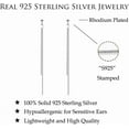 thumbnail image 6 of Solid 925 Sterling Silver Tassel Chain Dangle Earrings for Women Teens Long Dangle Drop Earrings Minimalist, 6 of 6