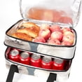 thumbnail image 5 of Animal Insulated Double Layered Lunch Bag with Two Compartments, Large Capacity 7.1x11.4x16.1 Inches, Handheld Meal Bag for Men and Women, 5 of 6