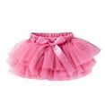 thumbnail image 2 of CHUOU Baby Girls Soft Fluffy Tutu Skirt Shorts Solid Bowknot Patchwork Party Carnival Mesh Tutu Skirt, 2 of 4