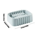 thumbnail image 3 of Double Compartment Soap Dish with Drainage Holes | Large Plastic Soap Holder for Bathroom & Kitchen | No-Spill Soap Box Organizer for Bar Soap | Blue & Pink Color Options, 3 of 6