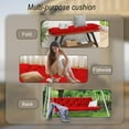 thumbnail image 6 of Outdoor Swing Cushions, 71inch Waterproof Three Seat Swing Replacement Cushions with Backrest and Ties, 4" Thicken Outdoor Porch Swing Cushions for Patio, Lawn and Garden (Red, 40×70in), 6 of 7
