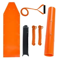 KFFKFF Heavy-Duty Deer Drag Sled, 72.8 x 22.8 in, 550 lbs Capacity Utility Sled, Durable PE Glider Mat with Ropes & Handle, Reinforced Hauler for Firewood, Ice Fishing, and Hunting