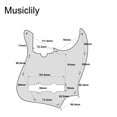 thumbnail image 2 of Musiclily Pro 5-String 10-Hole Contemporary J Bass Pickguard for Fender American Jazz Bass, 3Ply Aged White, 2 of 4