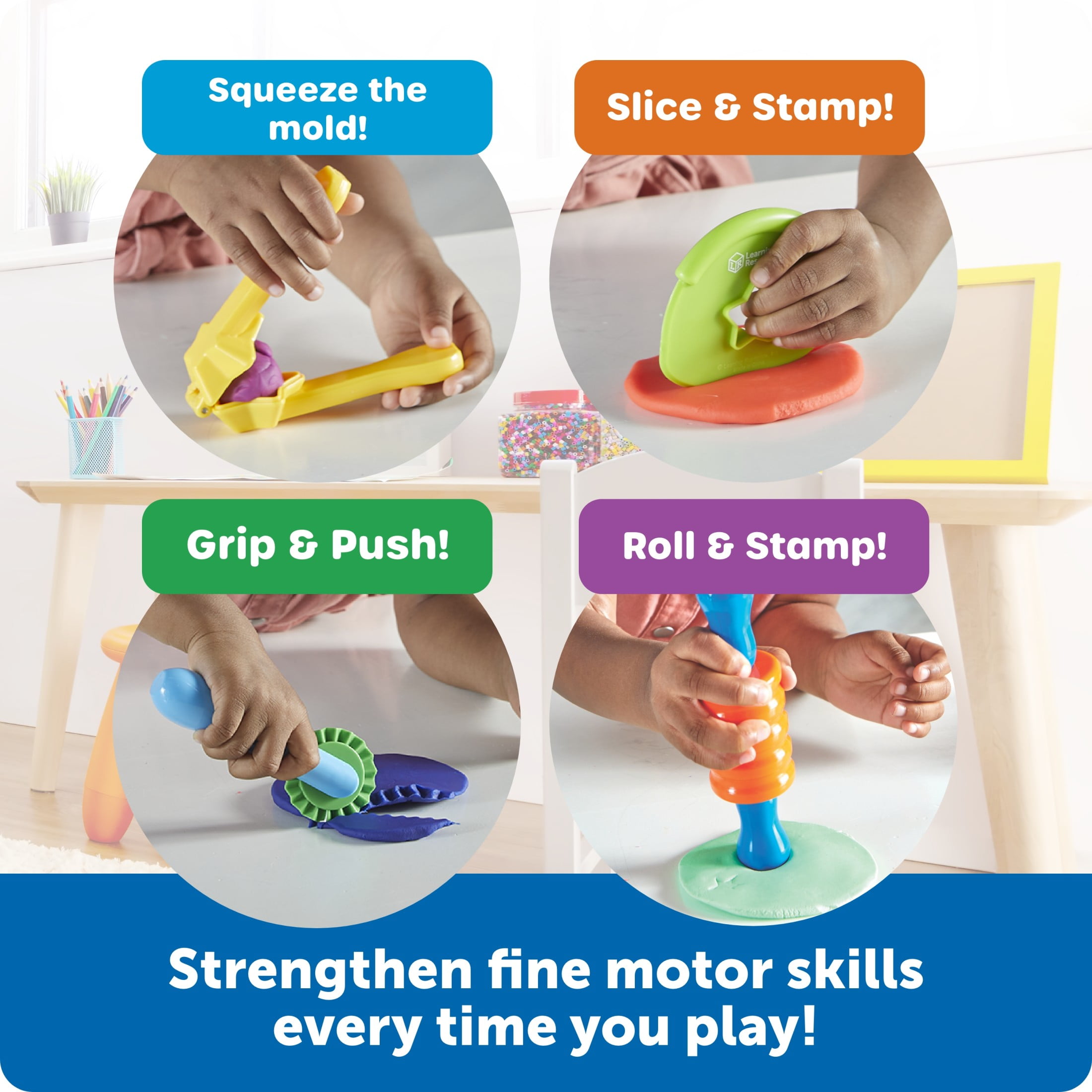 Learning Resources Helping Hands Tactile Tools, Sensory Fidget Toys, Fine Motor Skills, Ages 3+