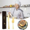 thumbnail image 5 of 2 Pcs Wedding Cake Knife and Server Set, Stainless steel Cake Knife and Server Set with Gift Box, Long Thick Cutlery for Wedding, Birthday, Parties and anniversary (Gold), 5 of 8