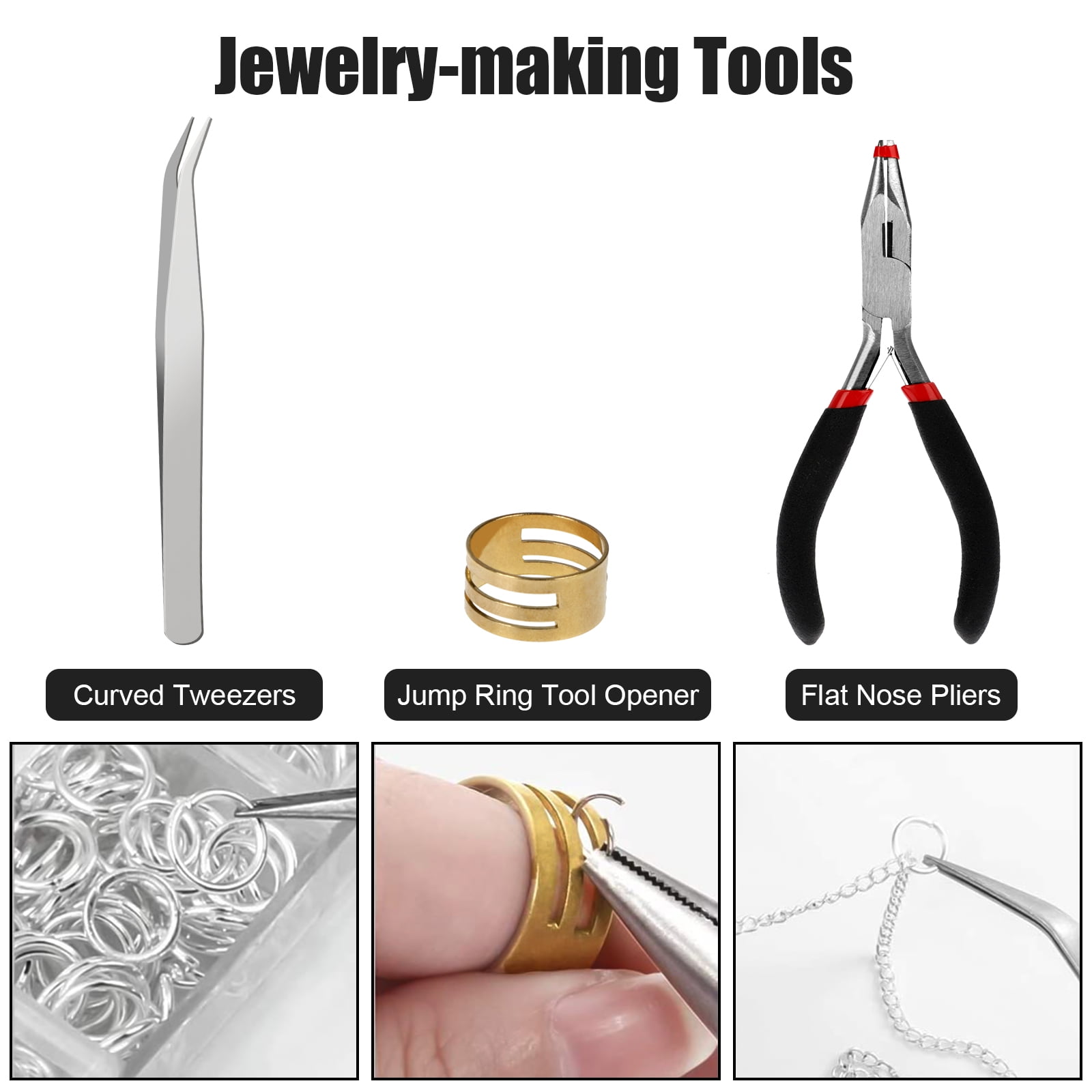 974pcs Jewelry Making Supplies, EEEkit Jewelry Repair Kit, Open Jump Rings  and Lobster Clasps Jewelry Findings Kit with Jewelry Tools Pliers, Jewelry  Wire, Beading Supplies, Wire Wrapping Tool Kits 