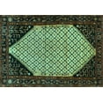 thumbnail image 1 of Ahgly Company Indoor Rectangle Persian Turquoise Blue Traditional Area Rugs, 8' x 12', 1 of 4