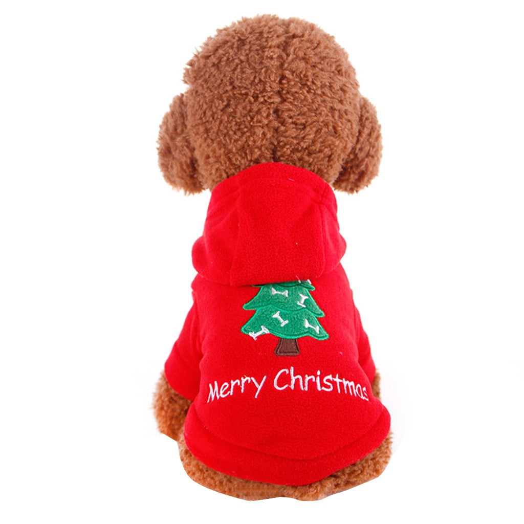 EQWLJWE Dog Christmas Sweater, Knitted Pet Sweater with Xmas Tree