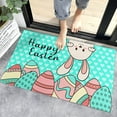 thumbnail image 3 of Faptoena Happy Easter Bunny Eggs Door Mat Cute Rabbit Printed Floor Mats Indoor Outdoor Non Slip Rubber Absorp Water Entrance Rugs Easter Day Welcome Mats Home Decor Doormat 17 x 30 Inch, 3 of 6