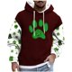 thumbnail image 2 of Sudadera con capucha para hombre, estilo informal, con estampado del Día de San Patricio, con cordón y manga larga, de poliéster., 2 of 5