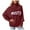 Wine, variant on Sweater For Women New Side Button Split Turtleneck Knitted Sweater Solid Color Pullover Long Sleeve Loose Fit Jumper Green M
