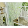 thumbnail image 4 of Voile Light Filtering Curtains Set of 2, Solid Sheer Curtain Scarf Drapes Rod Pocket Crushed Window Panels for Bedroom Living Room Kitchen, Cheap Luxury Voile Net Curtains Slot Top Plain Floral, 4 of 4