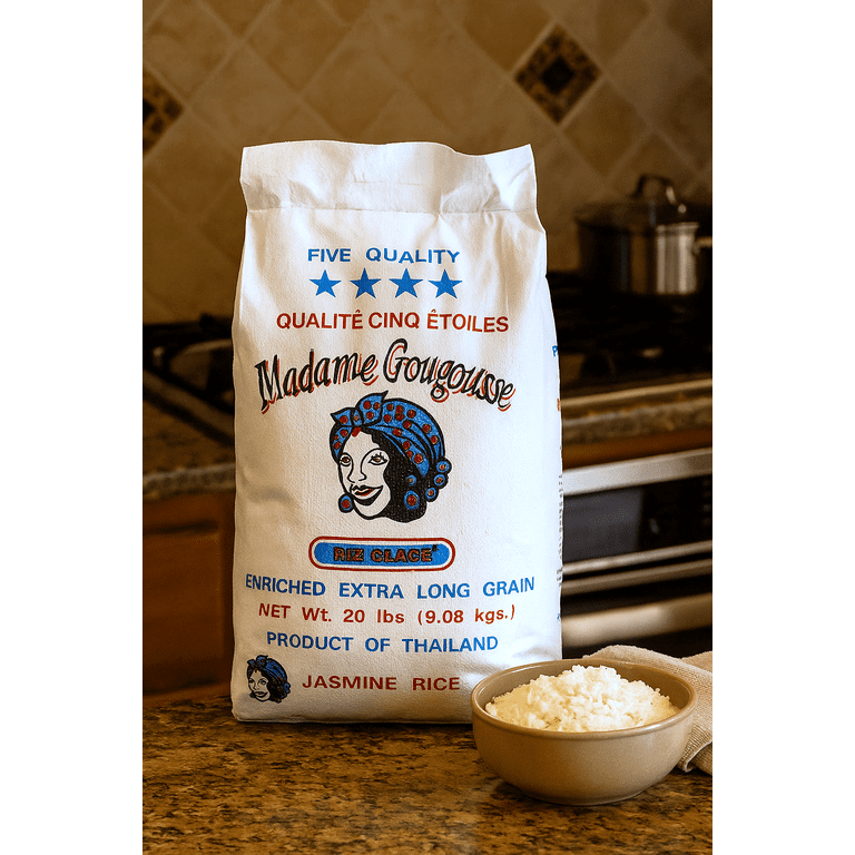 Madame Gougousse Jasmine Rice, 20 Pound Bag, Naturally Fragrant