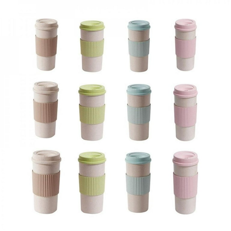 350/450ML Reusable Coffee Cup Eco-Friendly Wheat Straw Coffee Mugs