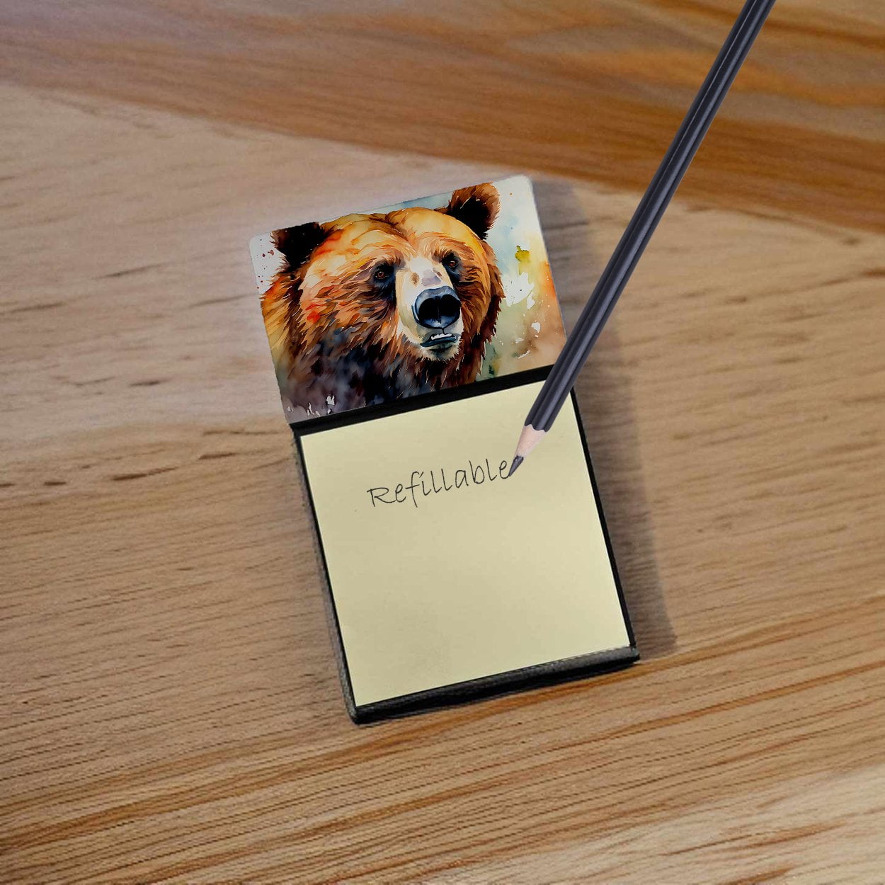 Grizzly Bear Sticky Note Holder 3.25 in x 5.25 in