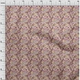 thumbnail image 4 of oneOone Cotton Poplin Twill Peach Fabric Asian Suzani Sewing Material Print Fabric By The Yard 56 Inch Wide, 4 of 5