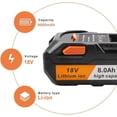 thumbnail image 6 of 8.0AH For Ridgid R840087 Hyper Lithium Battery Rigid 18 Volt R840085 Power Tool, 6 of 7