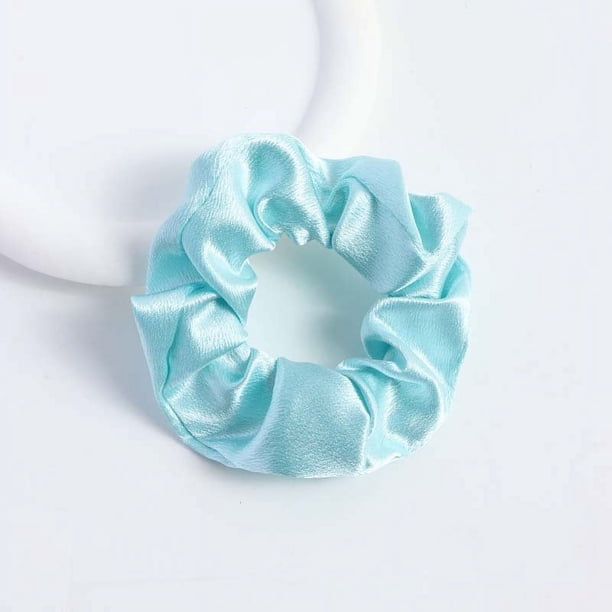 Anillo de pelo de rosa de satén para el intestino grueso, accesorios para el cabello de cuerda para el cabello de rosa dulce de súper hada de primavera y verano para mujeres coreanas