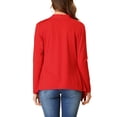 thumbnail image 3 of INSPIRE CHIC Cardigan Ouvert à Manches Longues à Imprimé Léopard pour Femme Rouge TP, 3 of 6