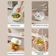 thumbnail image 4 of JASKFLY Vegetable Washing Basket - Double-layer Draining Basin for Fruits & Tableware Food-grade Plastic for Kitchen Countertops, 10x4.3 in, (White), 4 of 8