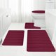 thumbnail image 1 of Juego de 4 alfombrillas de baño de espuma viscoelástica, suaves y cómodas, con absorción de agua, antideslizantes, gruesas, lavables a máquina y fáciles de secar., 1 of 7