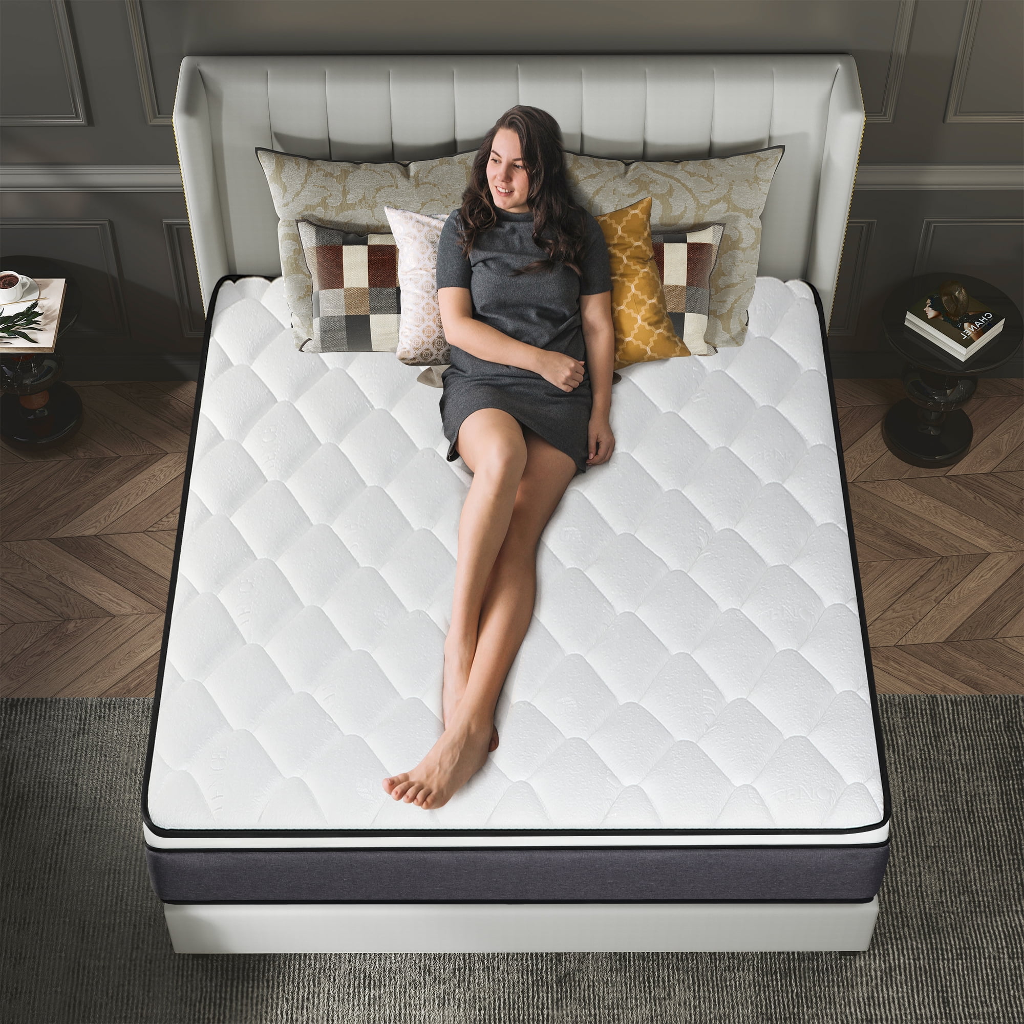DalisTairy 12 inch Full Mattress,Hybrid Mattresses Medium Firm in a Box