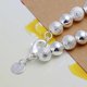 thumbnail image 4 of New Fashion Jewelry 925 Sterling Silver 8m Sand Light Beads Chain Bracelet For Unisex Man Women Gift, 4 of 4