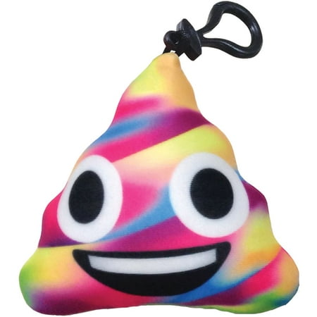 iscream Rainbow Emoji Mini Microbead Pillow Backpack Charm - Candy Scented Unicorn Poop
