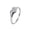 Silver, variant on Womens Stainless Steel Heart Promise Ring Heart Shaped with Cubic Zirconia Wedding Anniversary Ring Silver Size 9
