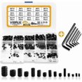 thumbnail image 1 of 300PCS Kit M2.5 M3 M4 M5 M6 M8 Hexagonal Grub Screws, Set Assortment Kit Stainless Steel Hex Socket Set Screws with Internal Hex Drive, 1 of 5