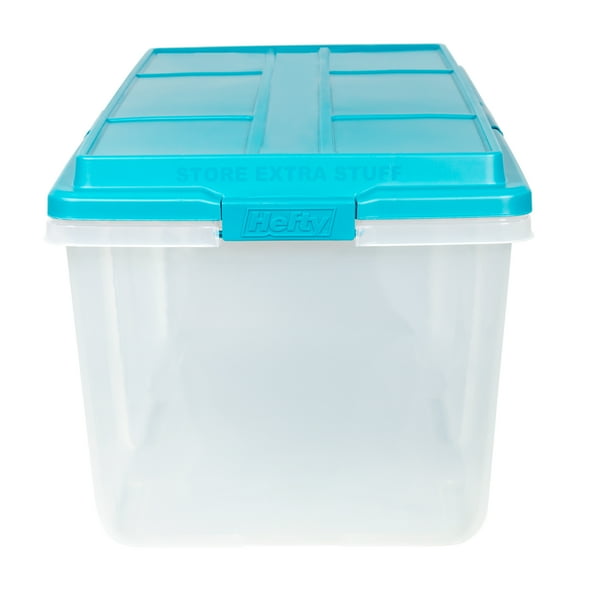 113qt Hefty HIRISE Clear Storage Bin with Latches