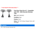 thumbnail image 2 of Front Door Check Set of 2 - Compatible with 1999 - 2006 Chevy Silverado 1500 2000 2001 2002 2003 2004 2005, 2 of 2