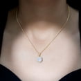thumbnail image 4 of Rosec Jewels Natural Ethiopian Opal Pendant Necklace with Halo - 2 Carat - AAA Quality - Ready to Gift with Jewelry Box, 10K Yellow Gold, 4 of 9