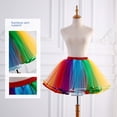 thumbnail image 2 of Vestido de tul de media longitud con arcoíris, malla para actuación en el escenario, ballet, falda de color caramelo, falda sin tirantes, 2 of 5