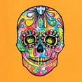 thumbnail image 5 of Wild Bobby Dean Russo Colorful Sugar Skull Streetwear Men Graphic Tee, Gold, Large, 5 of 5