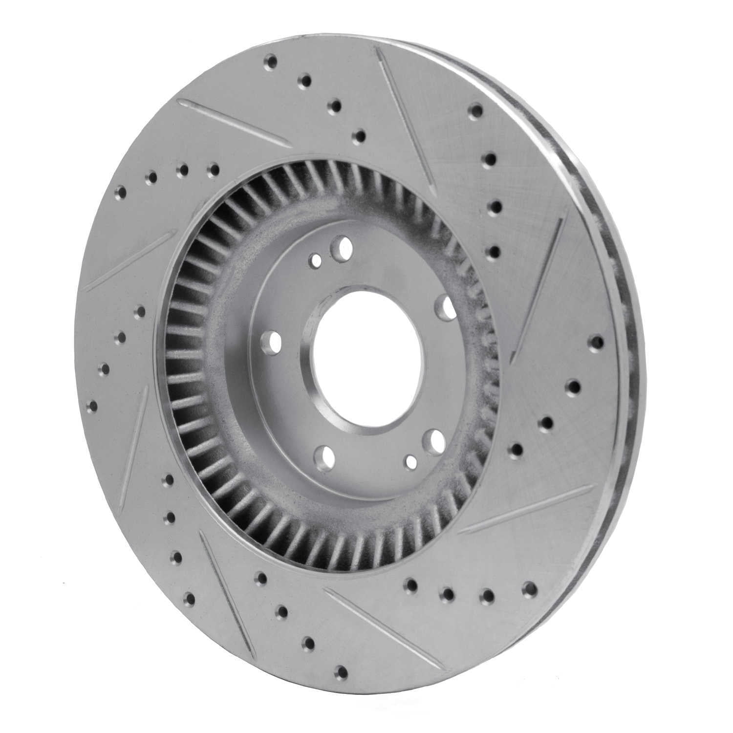 Dynamic Friction Company 631-03053L DFC Brake Rotor - Drilled And Slotted - Silver