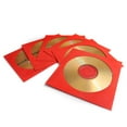 Flexion 100 Pack CD DVD Paper Sleeves (Red) Standard Envelope Cases