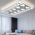 thumbnail image 2 of White Black Boho Fluorescent Light Covers, Southwest Ethnic Abstract Geometric Magnetic Light Covers for Ceiling Lights, Fluorescent Ceiling Shade Filters for Classroom Bedroom Office 4x2Ft x 1PCS, 2 of 8