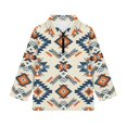 thumbnail image 3 of Psesaysky Girls Half Zip Sweatshirt Aztec Tribal Print Fleece Quarter Zip Pullover Sweatshirts Fall Winter Clothes for Teen Girl Kids Athletic Winter Jacket 12-13 Years, 3 of 6