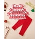 thumbnail image 3 of Disfraz navideño para niña Saeaby, conjunto de ciervos con forma de copo de nieve rojo, 9-12 m, 3 of 9