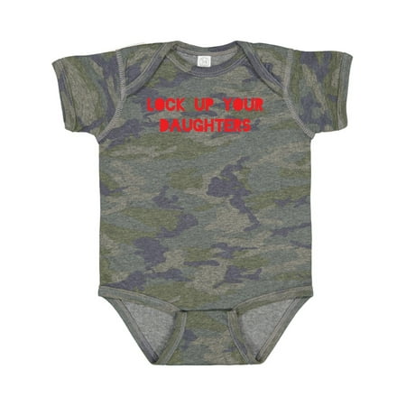 

Inktastic Lock Up Your Daughters Gift Baby Boy or Baby Girl Bodysuit