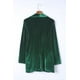 thumbnail image 2 of ABPHQTO Blazer de mujer verde casual de terciopelo con bolsillos, 2 of 5