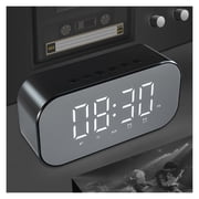 S5 Bluetooth/Wireless Speaker LED Mirror Digital Alarm Clock 3D Portable Speaker Temperature Display Support Bluetooth