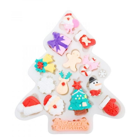 

Clearance!!Christmas Fondant Mold Silicone Cake Chocolate Cookie Mold Decorating Baking Mould Tools Cake Baking Accessories