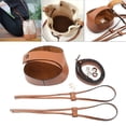 thumbnail image 3 of Esquirla 1 Set DIY Pu Leather Bag Bottom Base Drawstring Metal Hardware Bag Making Black Brown, 3 of 8