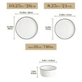 thumbnail image 3 of vancasso 12 pcs Dinnerware Sets, Plates and Bowls Set for 4, Ceramic Dinner Set, White, 3 of 10