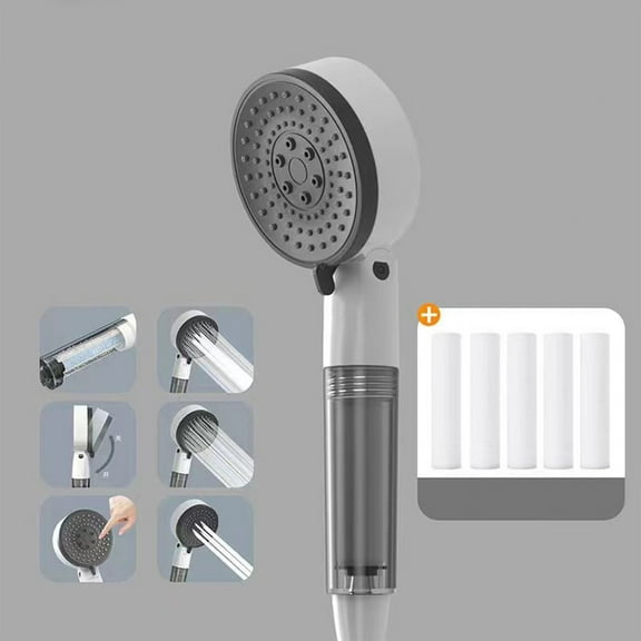 WZXPWT Three-Speed Filter Shower, High Pressure Handheld Showerhead with Softener, Multi-Mode Shower Head for Elderly and Kids, Easy Install Anti-Clog Shower Nozzle