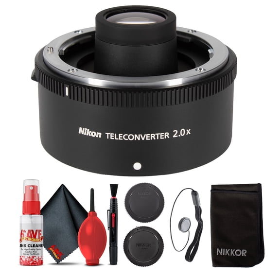 Nikon Z Teleconverter TC-2x, Z-Mount 2.0x Magnification, Autofocus, VR & Metering Support, Weather-Sealed Optical Extender Bundle With Cleaning Kit